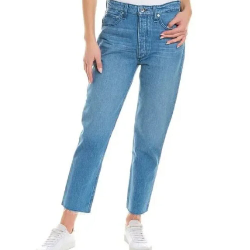 Rag & Bone New York Women's 25 Nina High Rise Ankle Cigarette Stretch Poppy Jean